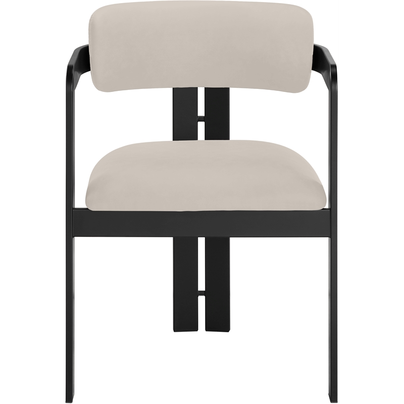 Meridian Furniture Aurum Taupe Vegan Leather Dining Chair (Set of 2)