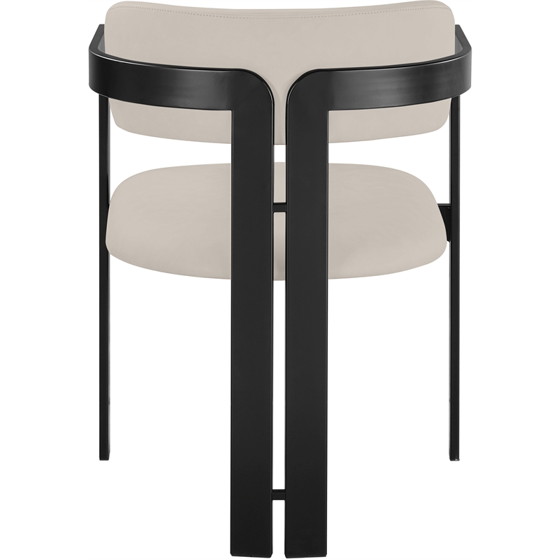 Meridian Furniture Aurum Taupe Vegan Leather Dining Chair (Set of 2)