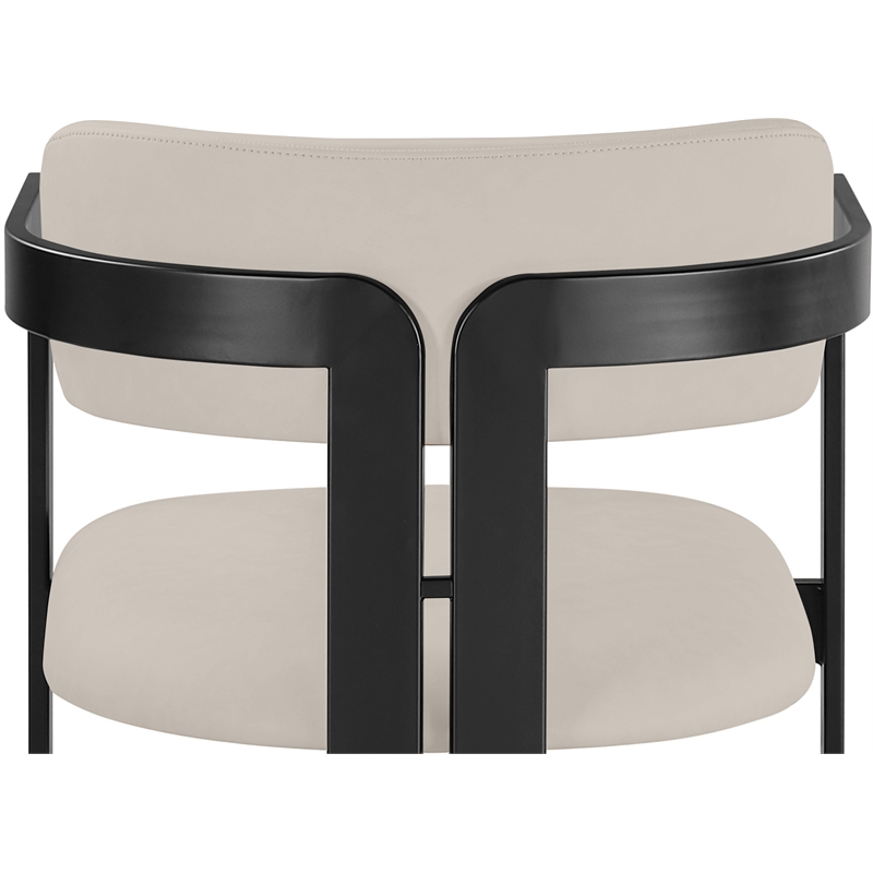 Meridian Furniture Aurum Taupe Vegan Leather Dining Chair (Set of 2)