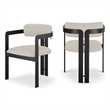 Meridian Furniture Aurum Taupe Vegan Leather Dining Chair (Set of 2)