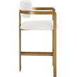 Meridian Furniture Aurum Cream Linen Textured Fabric Upholstered Counter Stool