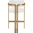 Meridian Furniture Aurum Cream Linen Textured Fabric Upholstered Counter Stool