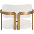 Meridian Furniture Aurum Cream Linen Textured Fabric Upholstered Counter Stool