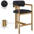 Meridian Furniture Aurum Black Vegan Leather Upholstered Counter Stool