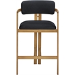 Meridian Furniture Aurum Black Vegan Leather Upholstered Counter Stool
