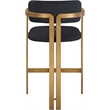 Meridian Furniture Aurum Black Vegan Leather Upholstered Counter Stool