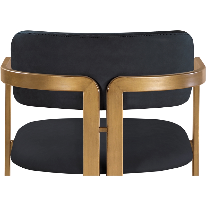 Meridian Furniture Aurum Black Vegan Leather Upholstered Counter Stool