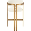 Meridian Furniture Aurum Cream Vegan Leather Upholstered Counter Stool