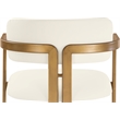 Meridian Furniture Aurum Cream Vegan Leather Upholstered Counter Stool