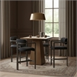 Meridian Furniture Aurum Black Vegan Leather Upholstered Counter Stool