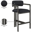 Meridian Furniture Aurum Black Vegan Leather Upholstered Counter Stool