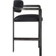 Meridian Furniture Aurum Black Vegan Leather Upholstered Counter Stool