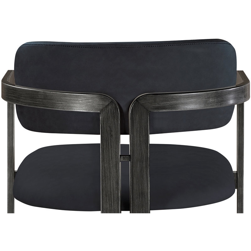 Meridian Furniture Aurum Black Vegan Leather Upholstered Counter Stool