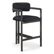 Meridian Furniture Aurum Black Vegan Leather Upholstered Counter Stool