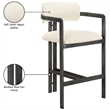 Meridian Furniture Aurum Cream Vegan Leather Upholstered Counter Stool