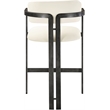 Meridian Furniture Aurum Cream Vegan Leather Upholstered Counter Stool