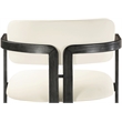 Meridian Furniture Aurum Cream Vegan Leather Upholstered Counter Stool