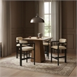 Meridian Furniture Aurum Beige Vegan Leather Upholstered Counter Stool