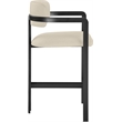 Meridian Furniture Aurum Beige Vegan Leather Upholstered Counter Stool