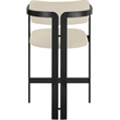 Meridian Furniture Aurum Beige Vegan Leather Upholstered Counter Stool