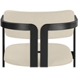 Meridian Furniture Aurum Beige Vegan Leather Upholstered Counter Stool