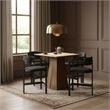Meridian Furniture Aurum Black Vegan Leather Upholstered Counter Stool