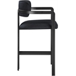 Meridian Furniture Aurum Black Vegan Leather Upholstered Counter Stool