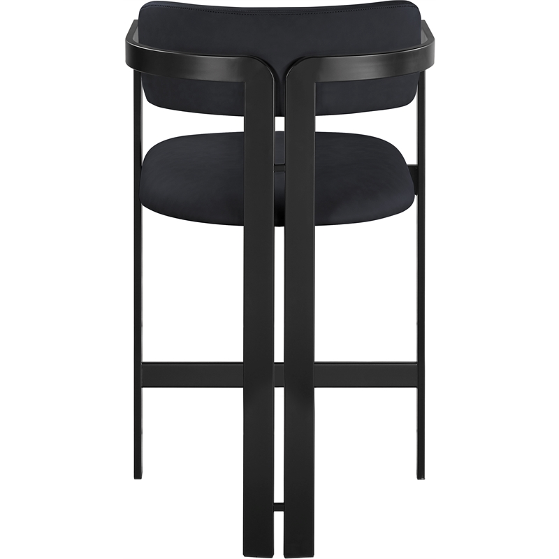 Meridian Furniture Aurum Black Vegan Leather Upholstered Counter Stool