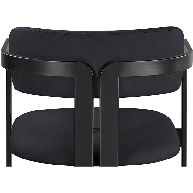 Meridian Furniture Aurum Black Vegan Leather Upholstered Counter Stool