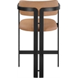 Meridian Furniture Aurum Cognac Vegan Leather Upholstered Counter Stool