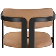 Meridian Furniture Aurum Cognac Vegan Leather Upholstered Counter Stool