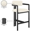 Meridian Furniture Aurum Cream Vegan Leather Upholstered Counter Stool
