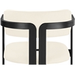Meridian Furniture Aurum Cream Vegan Leather Upholstered Counter Stool