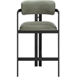 Meridian Furniture Aurum Green Vegan Leather Upholstered Counter Stool