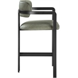 Meridian Furniture Aurum Green Vegan Leather Upholstered Counter Stool