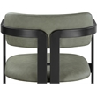 Meridian Furniture Aurum Green Vegan Leather Upholstered Counter Stool