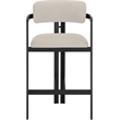 Meridian Furniture Aurum Taupe Vegan Leather Upholstered Counter Stool