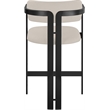 Meridian Furniture Aurum Taupe Vegan Leather Upholstered Counter Stool