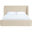 Meridian Furniture Warby Beige Vegan Leather Upholstered Full Bed