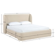Meridian Furniture Warby Beige Vegan Leather Upholstered Queen Bed