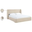Meridian Furniture Warby Beige Vegan Leather Upholstered Queen Bed