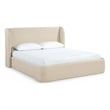 Meridian Furniture Warby Beige Vegan Leather Upholstered Queen Bed