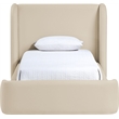 Meridian Furniture Warby Beige Vegan Leather Upholstered Twin Bed