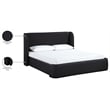 Meridian Furniture Warby Black Vegan Leather Upholstered Full Bed