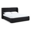 Meridian Furniture Warby Black Vegan Leather Upholstered Full Bed
