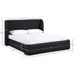 Meridian Furniture Warby Black Vegan Leather Upholstered King Bed