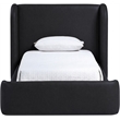 Meridian Furniture Warby Black Vegan Leather Upholstered Twin Bed