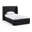 Meridian Furniture Warby Black Vegan Leather Upholstered Twin Bed