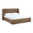 Meridian Furniture Warby Brown Vegan Leather Upholstered Full Bed