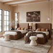 Meridian Furniture Warby Brown Vegan Leather Upholstered Twin Bed